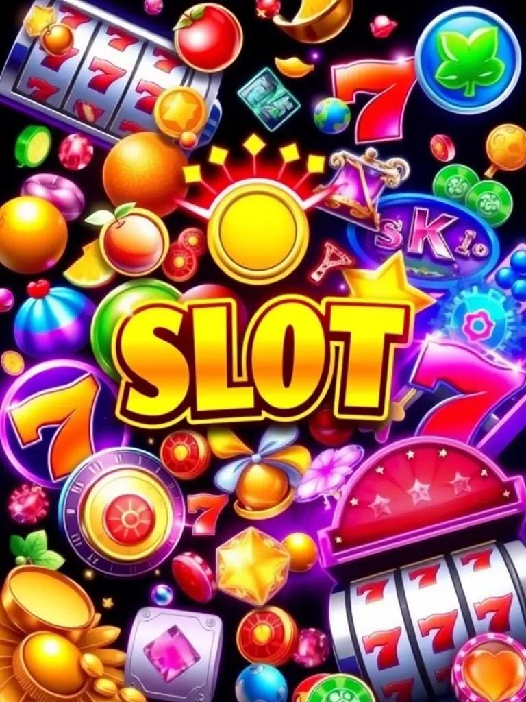 A collage of popular slot games available on 8857 Bet, featuring colorful graphics, bonus symbols, and engaging themes, showcasing the variety of slot options.